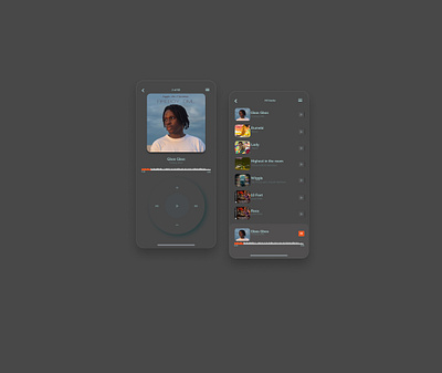 Music Player app design ui