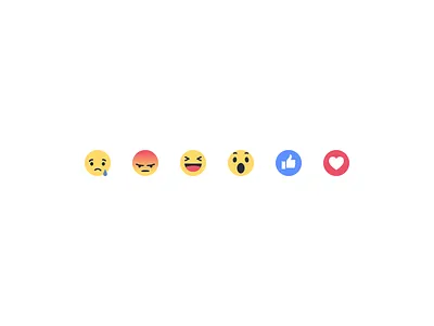 Facebook Reactions emoji emoticons facebook icon illustration reactions