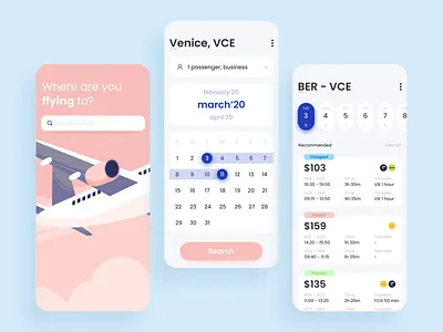 Flight Booking App aircraft app booking booking app bright color clean design flight flight app flight search illustration ios iphone mobile modern simple typography ui userinterface ux