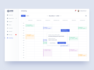 Hire Ground | Scheduling analytics dashboard corporate buyers suppliers desktop log in e resources hire ground hiring platform login product design resource management saas platform sign in