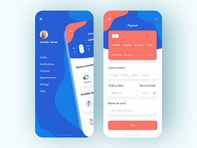 Dental care - App design app app design clinic dental dental care dental clinic dentist medical mobile app mobile app design mobile design mobile ui payment payments