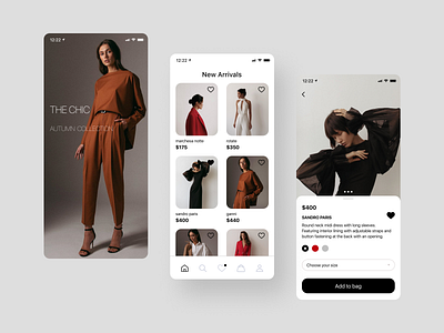 Clothing store app clothes fashion ios shop store ui