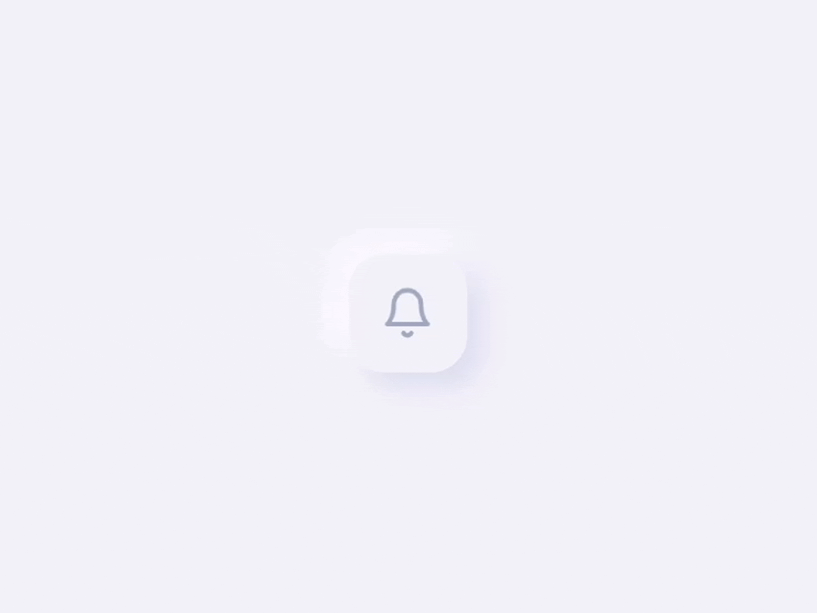 Neumorphism UI // Notification animation button concept design flat icon interaction minimal motion neumorphism notification prototype soft ui ui ui design