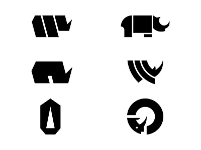 Rhino animal mark rhino strong wild