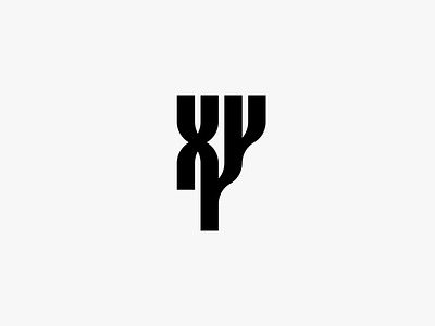 XY clean icon letterfrom logo minimal modern nature simple