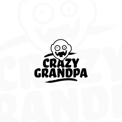 Crazy Grandpa branding design logo