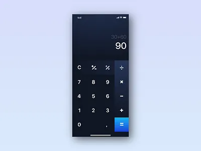Calculator App - DailyUI app app design buttons calculator daily 100 challenge daily ui dailylogochallenge dailyui dark app dark theme dark ui design iosapp ui ux