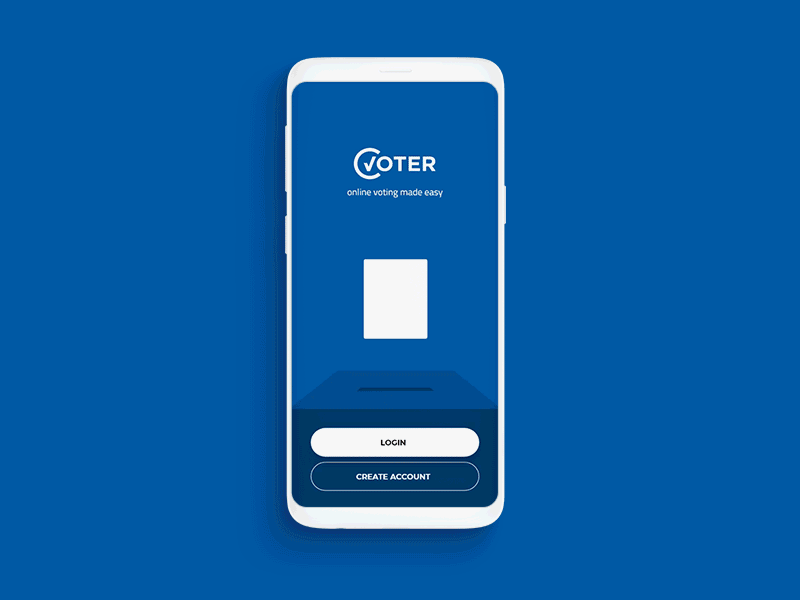 Voter App - Concept 2020 adobe animation app application ui blue election presidential election ui vote votes voting xd
