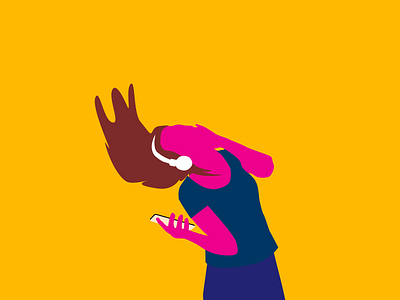 listening to music - flat illustration character adobe photoshop art character design drawing flat design graphic design illustration music photoshop