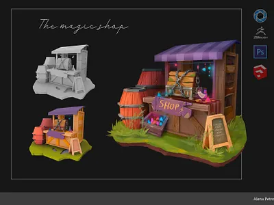 The magic shop 2d art art design illustration logo typography vector web