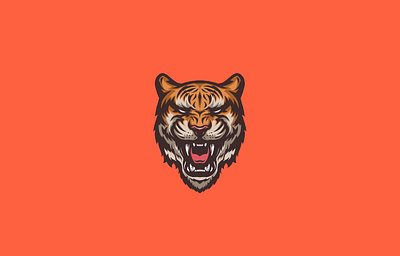 Tiger badge badgedesign design hand crafted illustration ink lion logo tshirt graphics vector