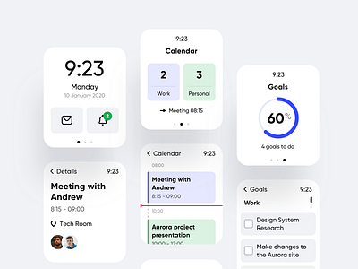 Daily Calendar Watch App apple watch calendar consumer app iwatch uidesign uxdesign watch