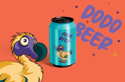 Dodo Beer - Beverage Design beer beer can beverage beverage design bird can cartoon cartooning character characterdesign dodo dribbble weekly warm up galaxy illustration mauritius planet space stars weeklywarmup