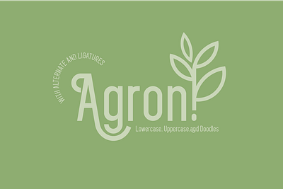 Agron alternates bio branding classic display doodles farm font green ligature font logo type typography vector vintage vintage design vintage logo