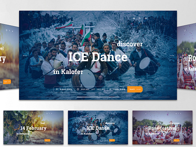 Booking website based on Bulgarian traditional holidays booking design landing page design tradition ui ux webdesign