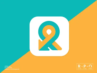 App Icon/Logo Design app arrow bold branding brandmark color design designer icon letter lettermark logo logo design logo designer logos logotype p r rp two