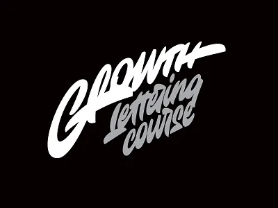 Growth lettering course course design growth identity lettering letters logo