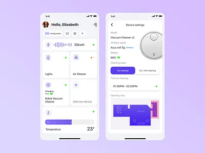 Smart Home App - Settings - DailyUI app design buttons clean ui daily ui dailylogochallenge dailyui dashboard dashboard app dashboard design dashboard ui design smart home smarthome ui ux