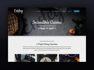 J51 Ensley - A Joomla Template [New Release] bar dining food joomla joomla designs joomla template joomla templates menu restaurant template theme web design webdesign wine