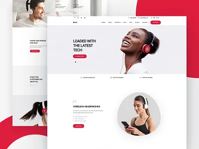 Single Product Landing Page ekko headphones headphones template headphones website landing page multipurpose product product design product detail page product page product website startup theme webdesign website website design wordpress