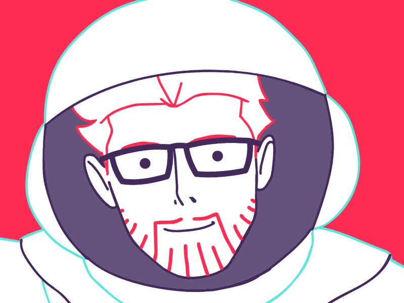 Frame-by-frame experiment... in space! 2d animatecc animation astronaut avatar character character design deckard977 frame by frame gif hand drawn illustration loop mauro mason motion design motiongraphics selfportrait spaceman spacesuit