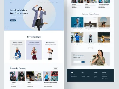 gitbe Fashion Landing Page branding clothes clothing color design fashion header landing page off ui website website design