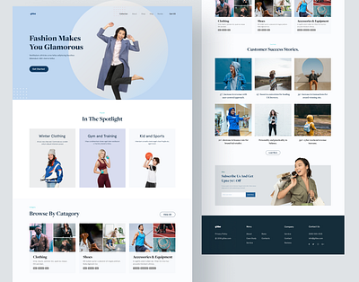 gitbe Fashion Landing Page branding clothes clothing color design fashion header landing page off ui website website design