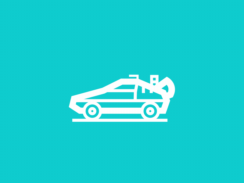 Back To The Future Delorean - Nostalgia Pack adobe aftereffects bodymovin code icons json lottie