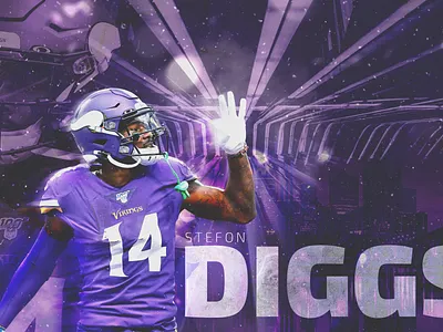 Stefon Diggs design fanart football lightroom minnesota vikings photo photo edit photoshop sports sports design vikings