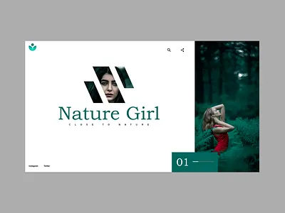 Nature Girl Website UI | Adobe XD | Tutorial link in Description adobe xd app inspiration creative design inspiration landingpage madewithxd minimal nature prototype ui uiux ux ux design uxui web web ui webdesign