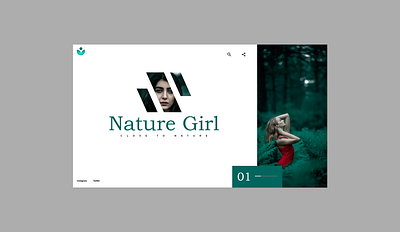 Nature Girl Website UI | Adobe XD | Tutorial link in Description adobe xd app inspiration creative design inspiration landingpage madewithxd minimal nature prototype ui uiux ux ux design uxui web web ui webdesign