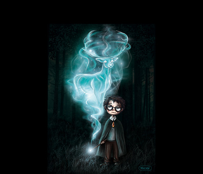 Harry Potter art | Character Design | iPad Pro + Wacom art artwork character character design design digital art digital illustration expecto patronum fan art harry potter harry potter world hogwarts illustration ipad pro art magic patronus procreate art wacabi wacom