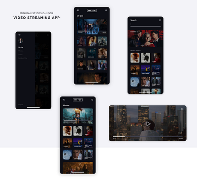 how I like my video streaming app branding iphonex minimalist mobile mobile app modern netflix ui user experience ux uxui video video streaming