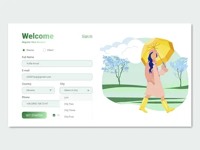 Sign up Page Design login login page pagedesign register signup signup page user experience ux uxdesign uxui