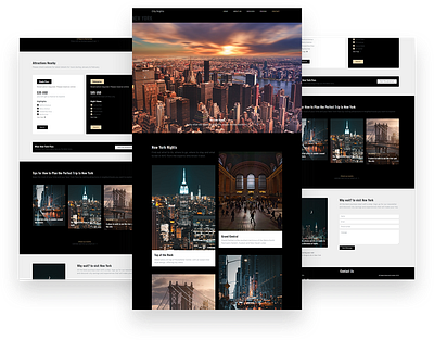 New York design landing page ui ux web