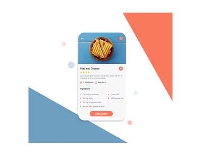 Daily Ui #40 - Recipe App Concept app cook daily ui food food app icons ios mobile recipes ui design ux