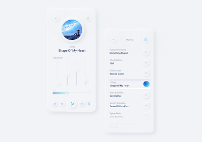 Music player minimal mobile mobile ui music skeuomorphism uidesign