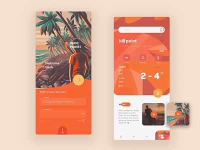 Sruf Porint adobexd animation app app design app store app surf app ui apple art home log in login app simple singup surf art surf ui ui uiux ux