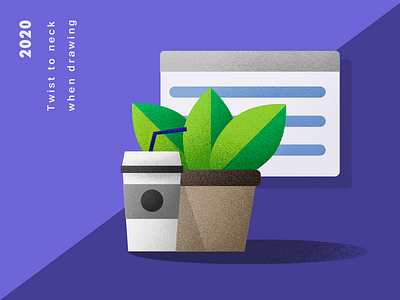 Potted plant design illustration ui