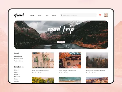 iTravel app travel ui web web design