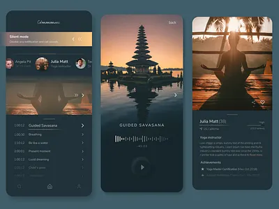 Calmmmness App app design logo meditation typography ui ux