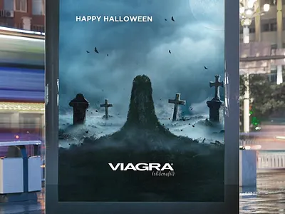 Viagra on Halloween ad advertising halloween viagra