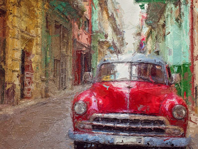 Cuba - Painterly Action set adobe photoshop art artwork digital painting digitalart free freebie impressionism painting photo effect photoshop action