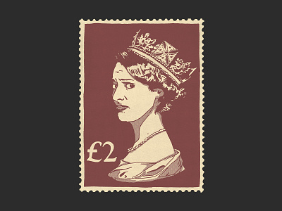 Fleabag design fleabag funny illustration parody queen stamp