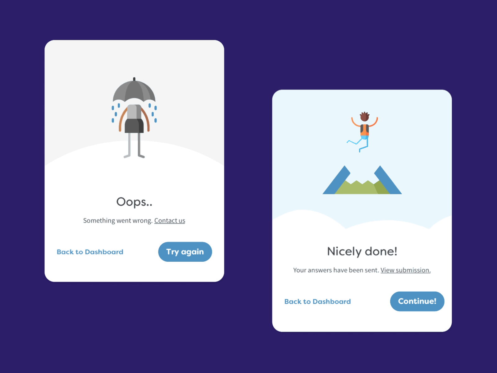 App Submission Confirmation (Successful & Failed Animation) animation app confirmation design education icon illustration kids submission ui ux vector web