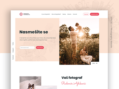 Porodicna Fotografija dunja milosev family photography ui ux web design website