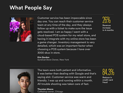 Testimonials Design 2d 2d design clean graphic design landing page design landingpage minimal testimonials typography web design