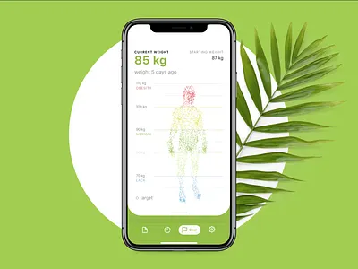 Calorie Calculator Stats Interactions animation app design calories design design studio food graphic design health illustration interaction interface mobile mobile app mobile app design mobile design stats ui user experience user interface ux