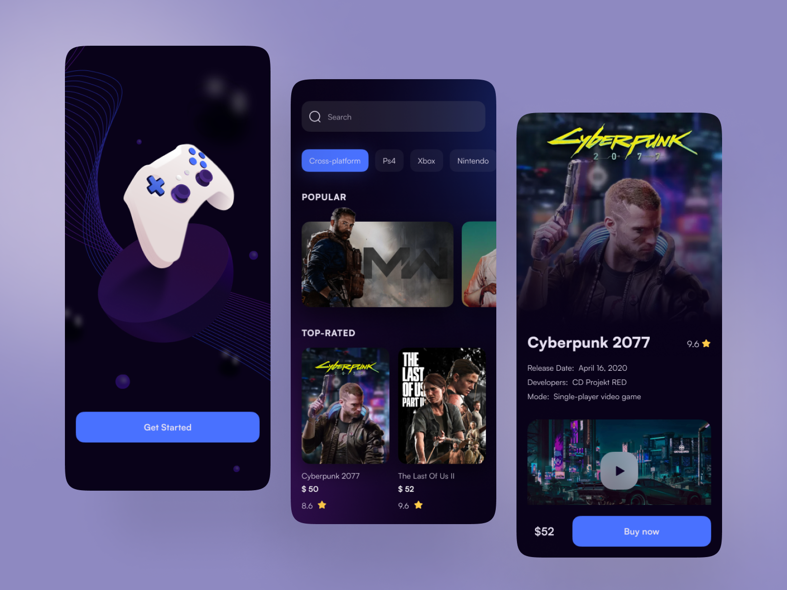 Game Store Website by Dmitry Lauretsky for Ronas IT