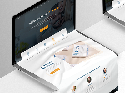 Landing page design concept for Snow Bio Labs art concept dental care design landing landing page medical smile teeth ui ui ux uidesign uiux ux web website white whitening